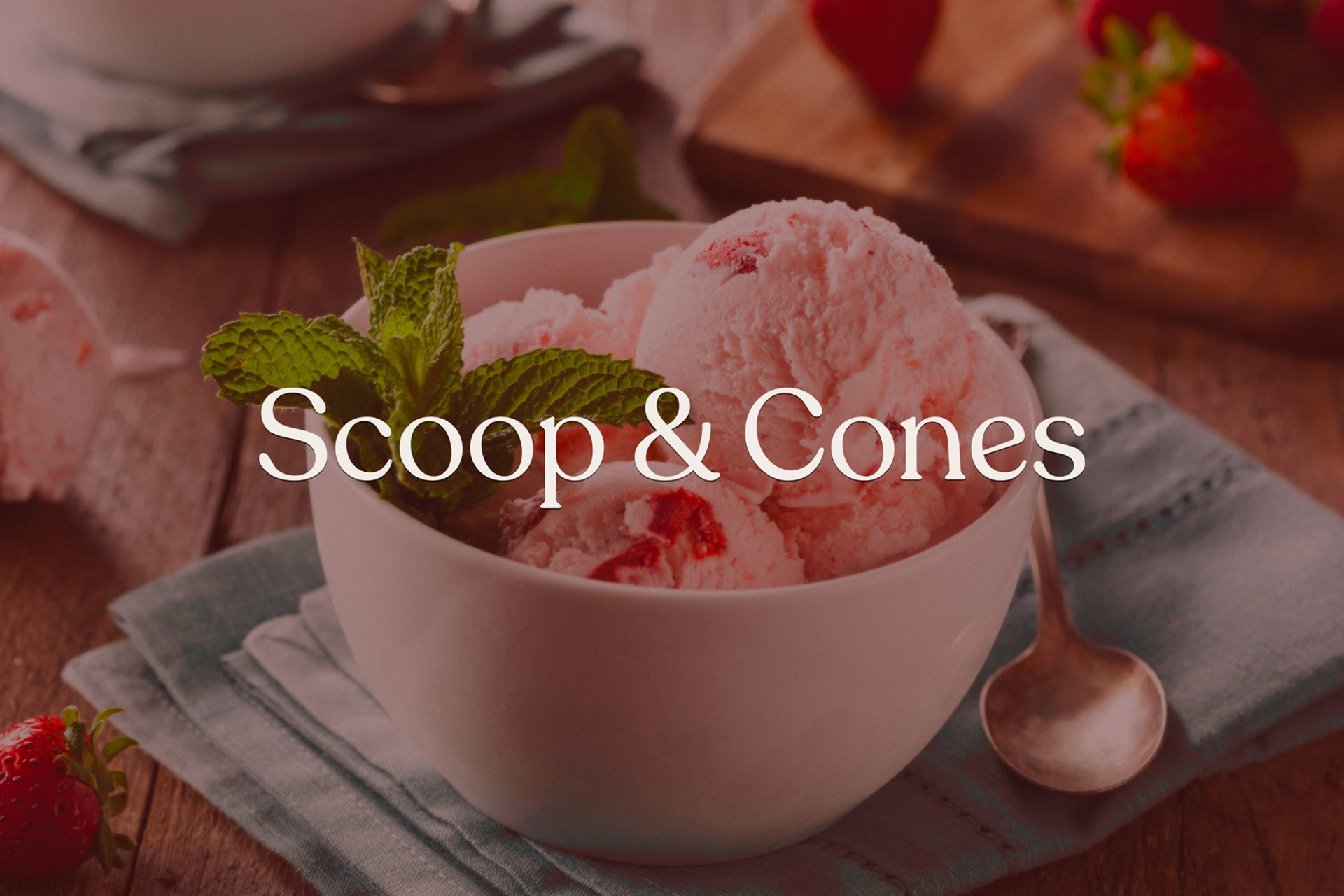 Scoop & Cones Ice Cream Brand Design by MarkaWorks Branding Agency - Athletic Supplement Brand Identity