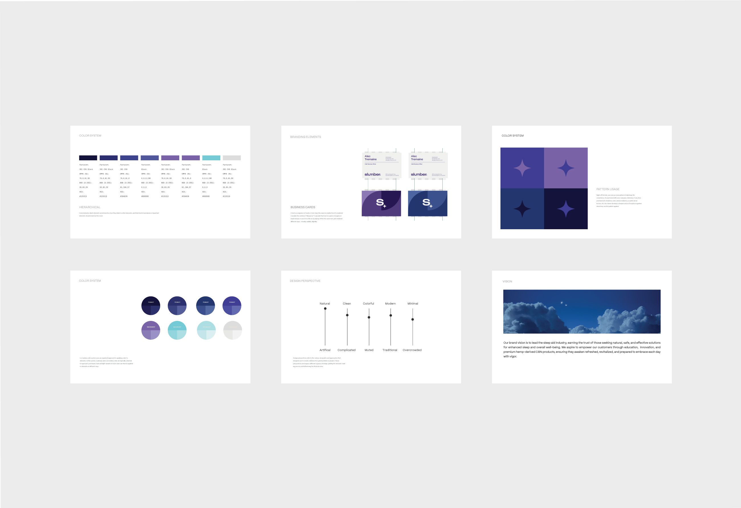 Slumber guideline slides for color, stationery and photography