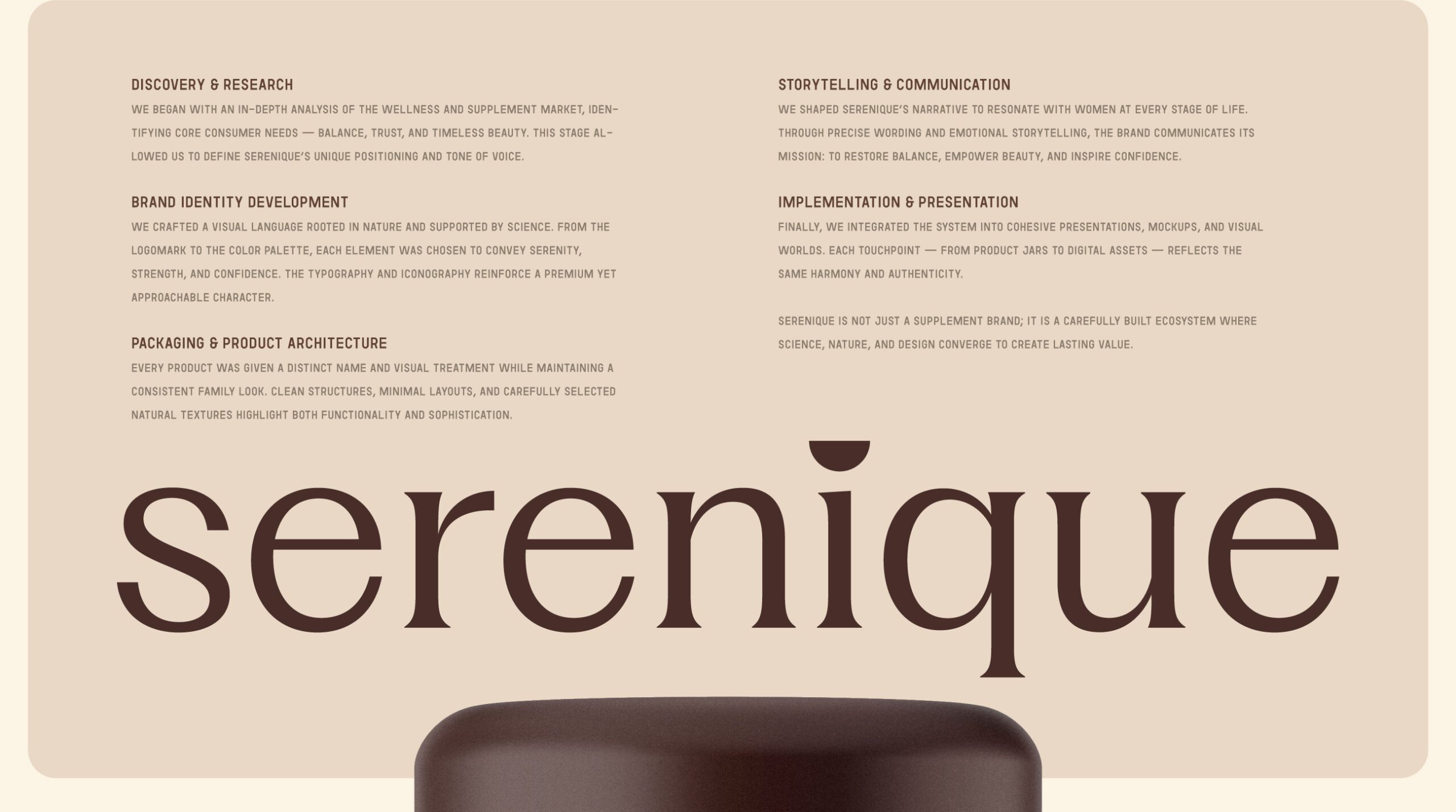 Serenique Brand Identity - Brand Design Agency Work