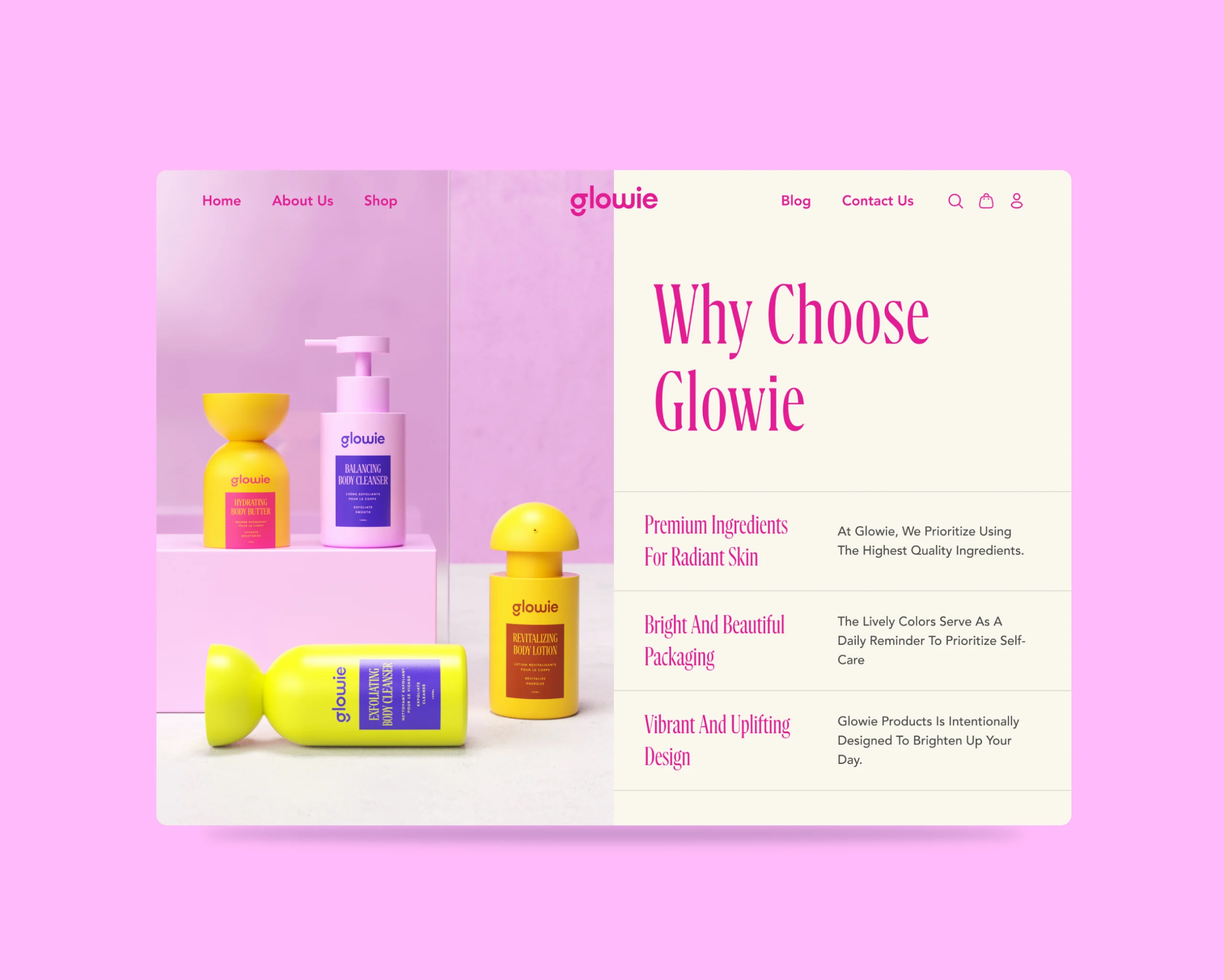 Glowie Skincare Identity