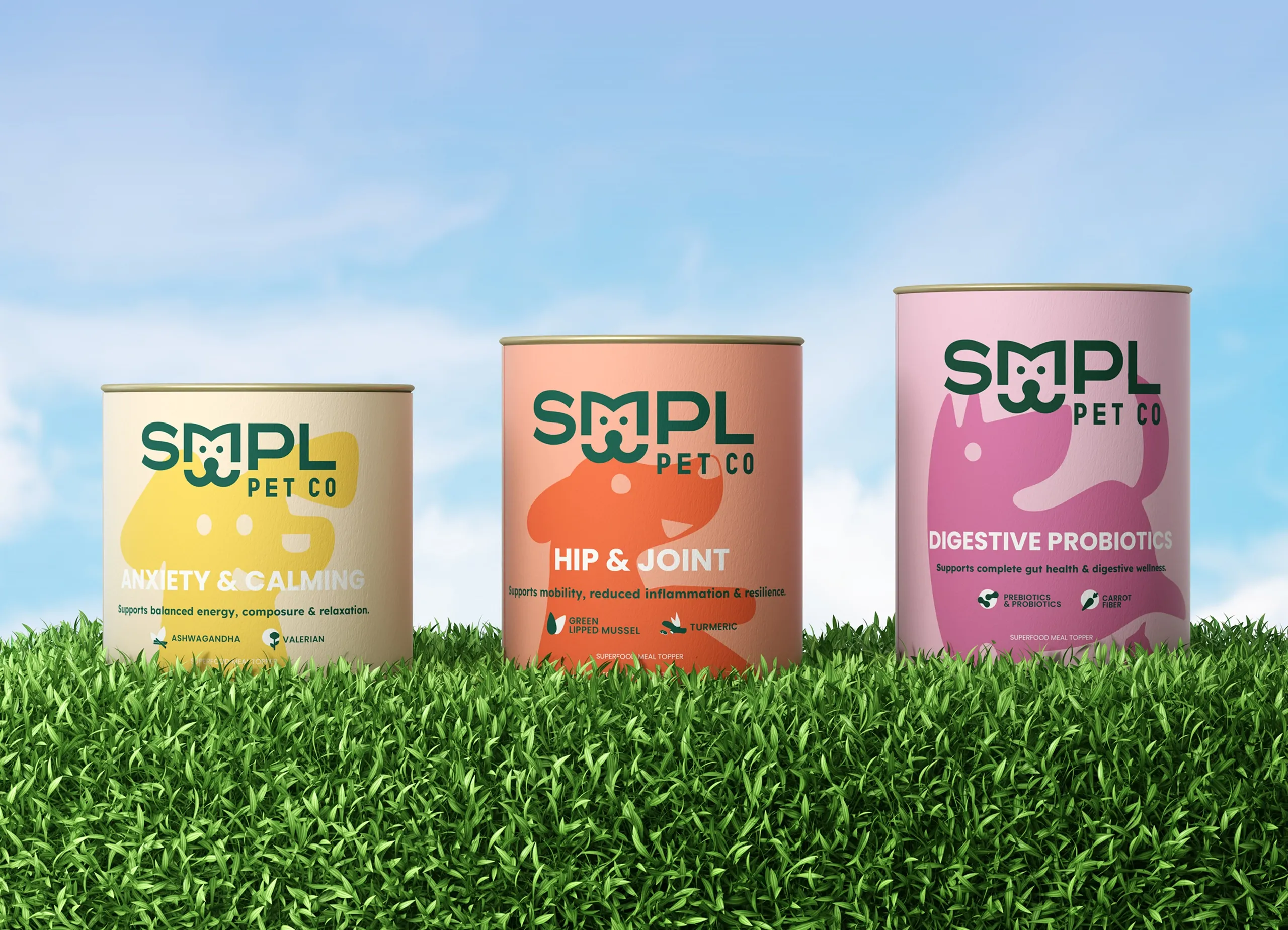 SMPL Pet Co. Brand Design by MarkaWorks Branding Agency - Pet Wellness Brand Identity