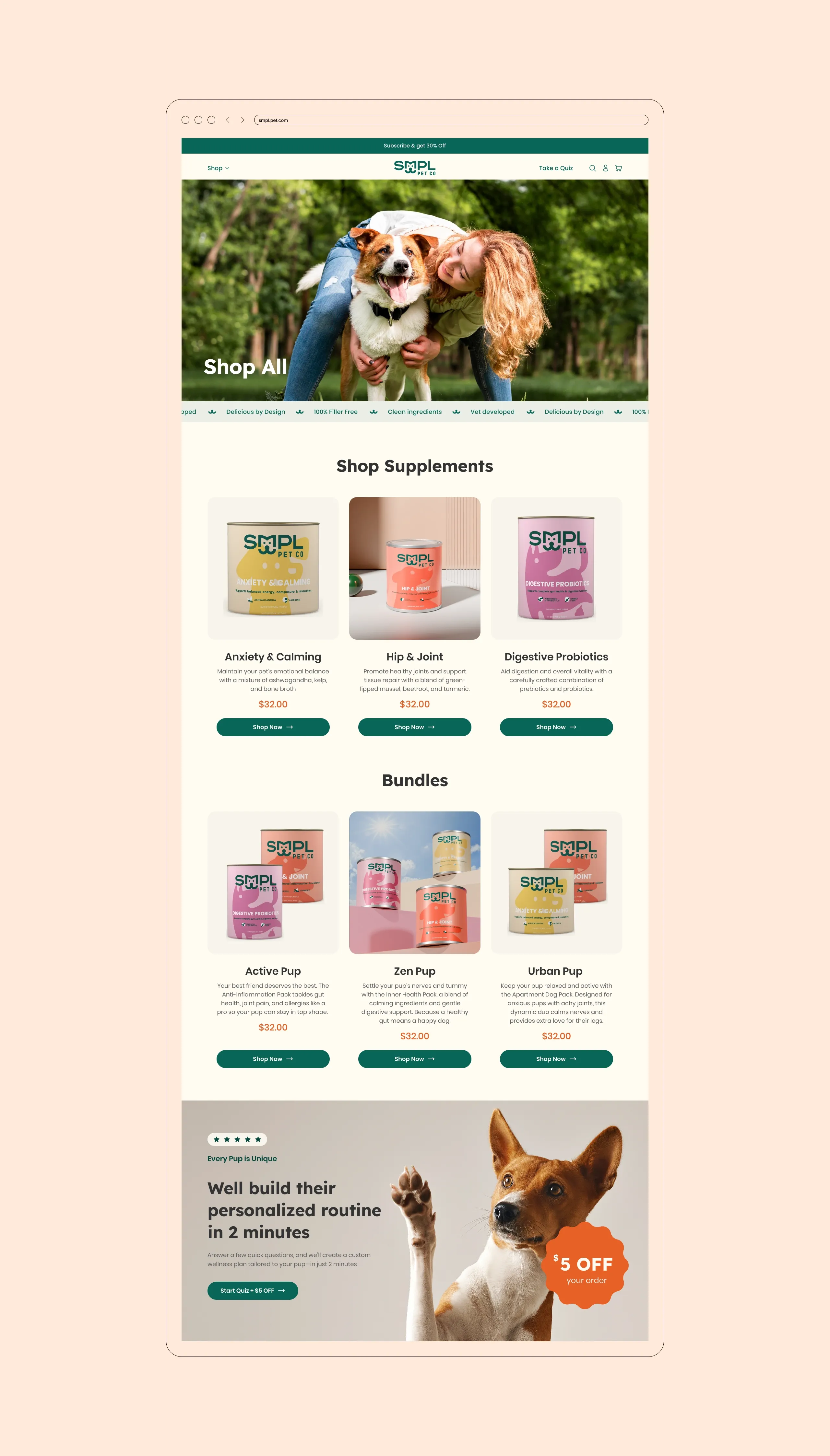 SMPL Pet Co. Digital Brand Experience