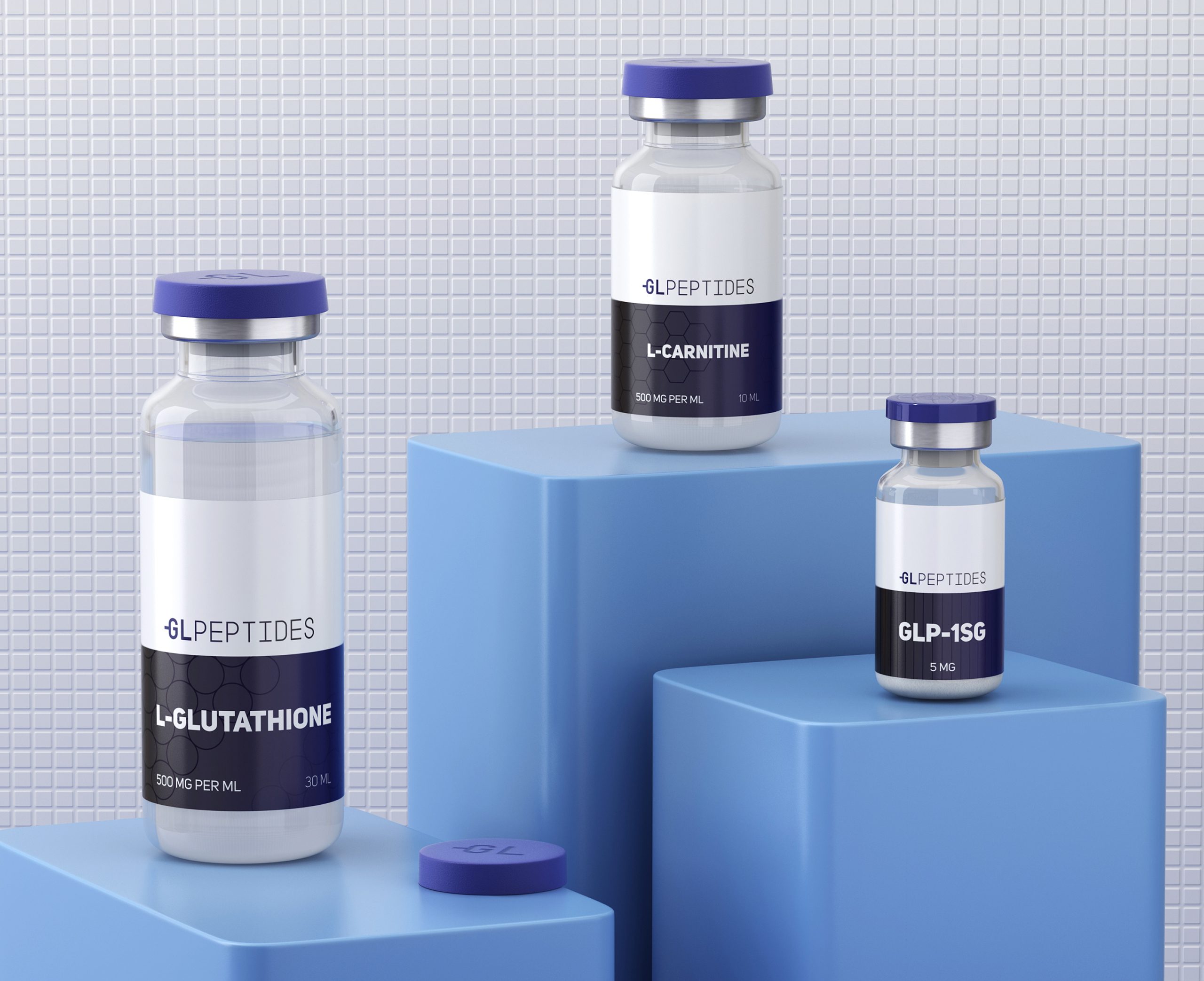 GL Peptides Logo Design