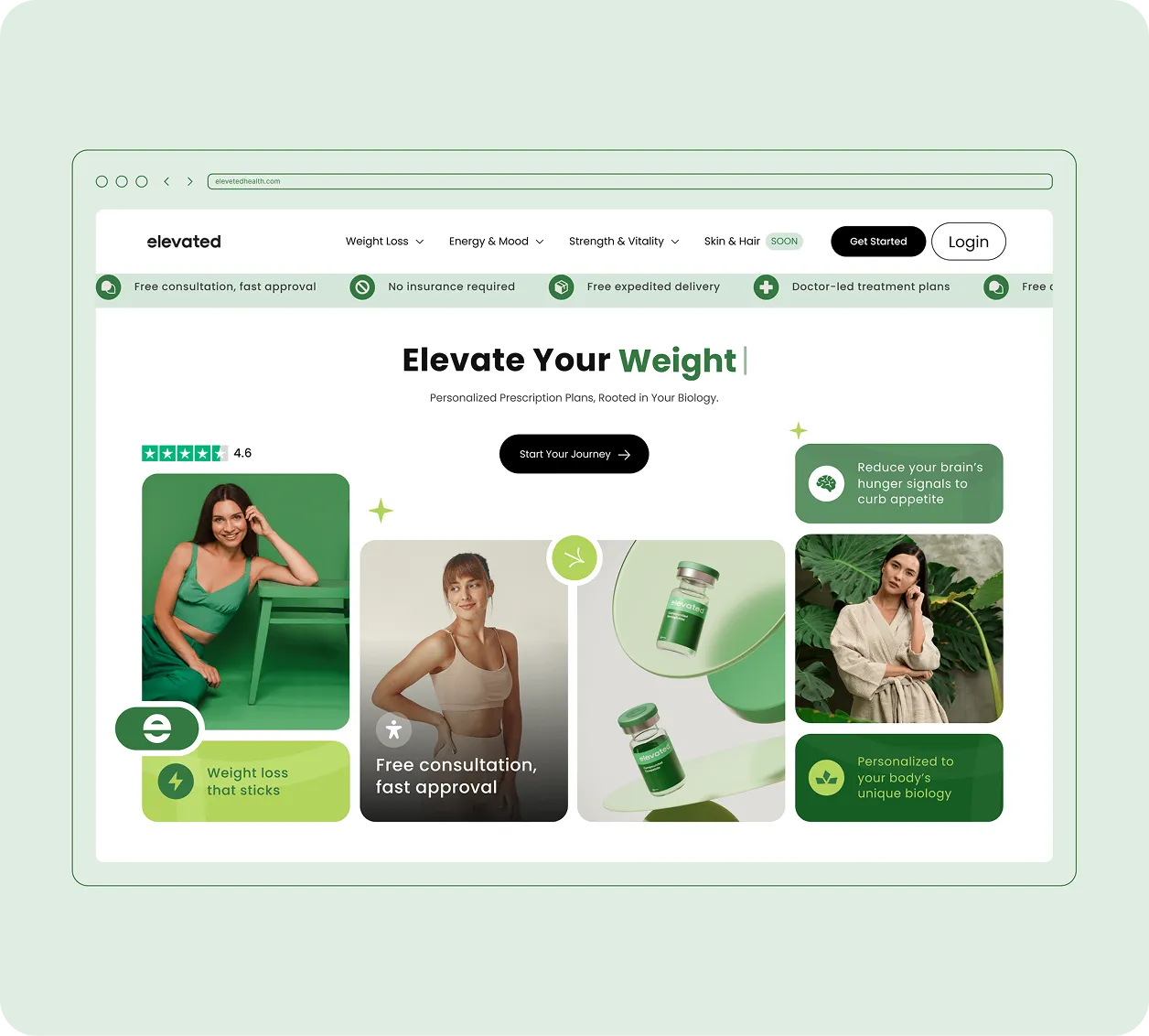 E-commerce supplement website design