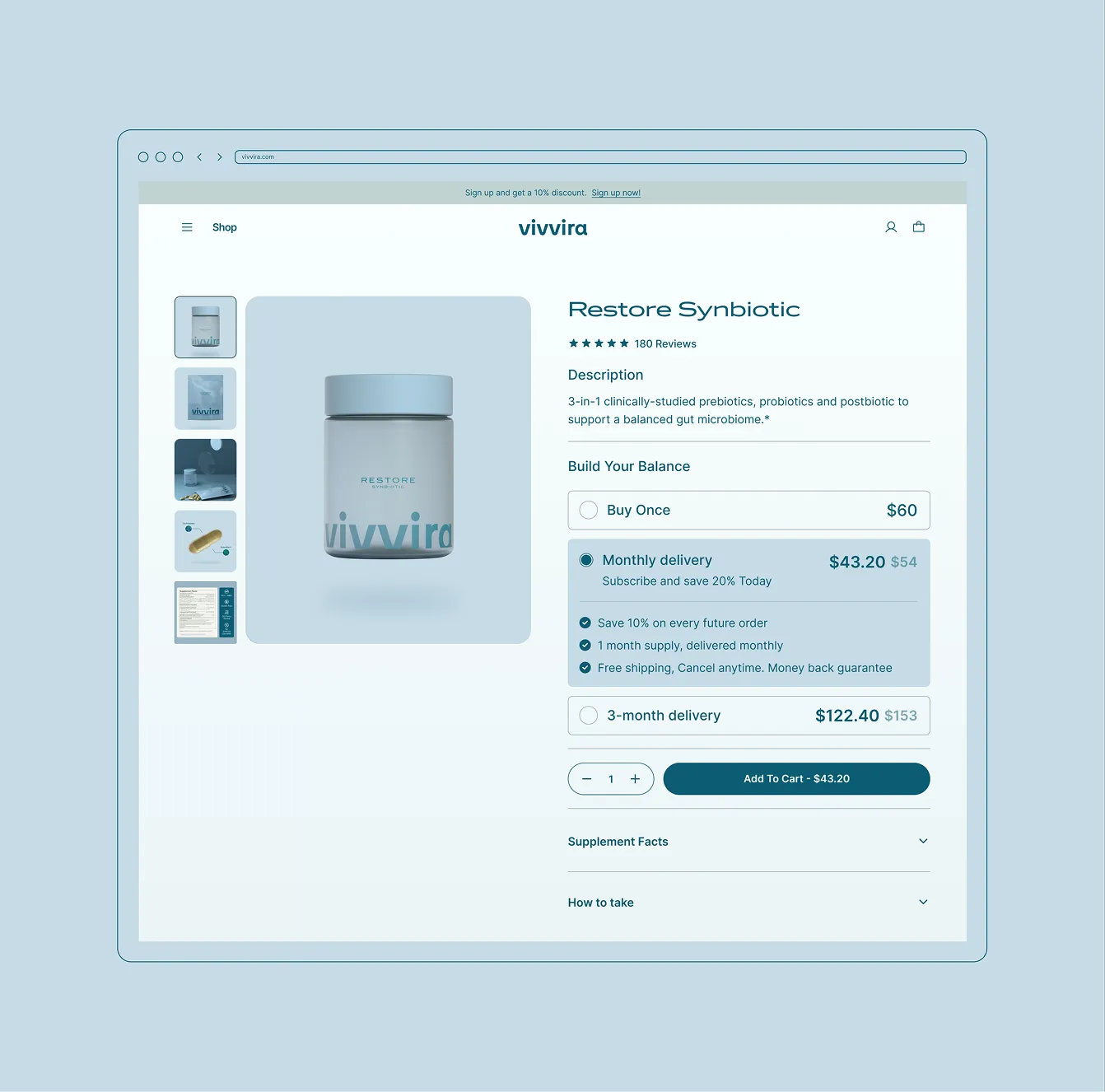 E-commerce supplement website design