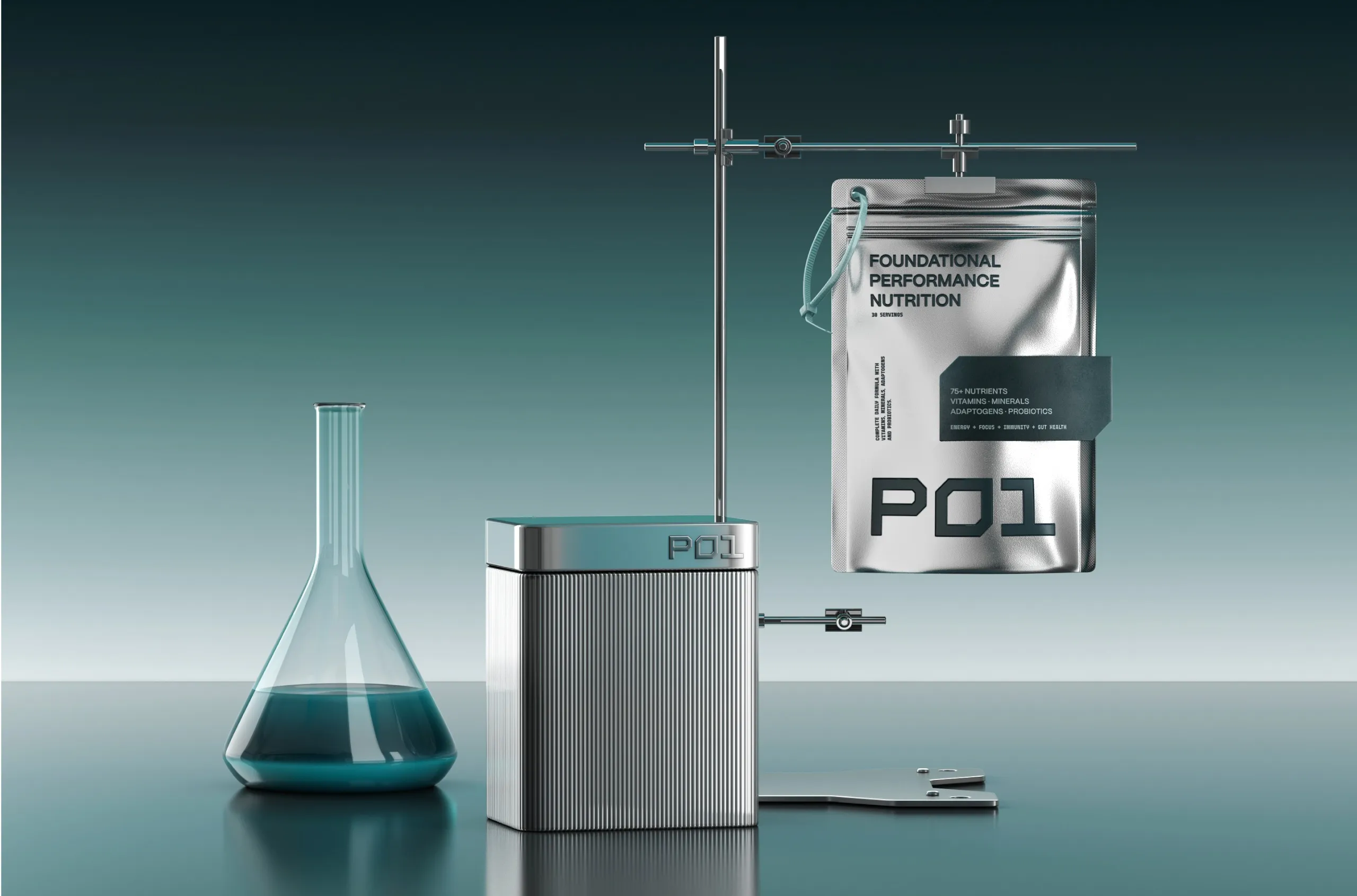 P01 Performance Nutrition Brand Identity by MarkaWorks