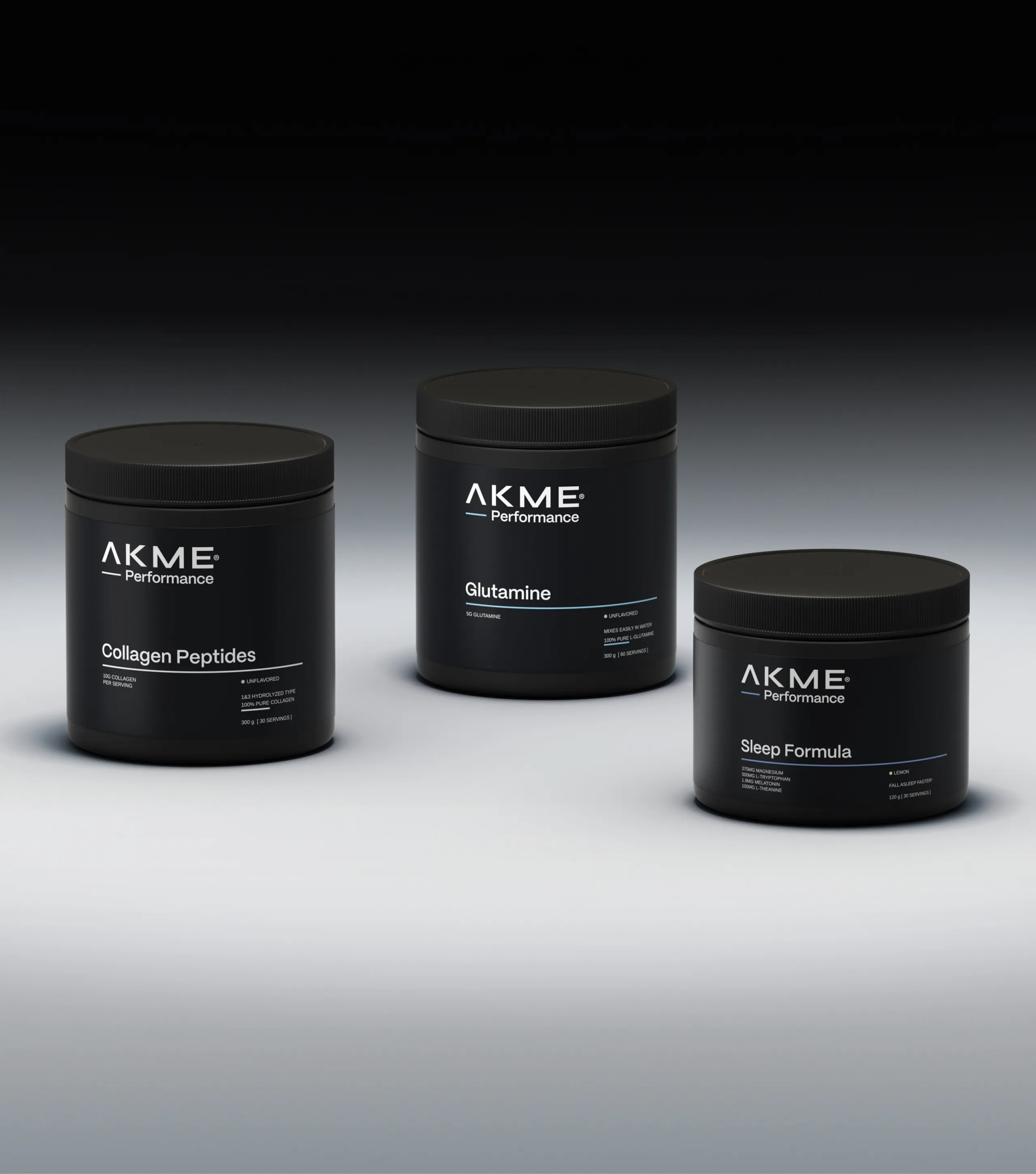 AKME Performance three black tubs