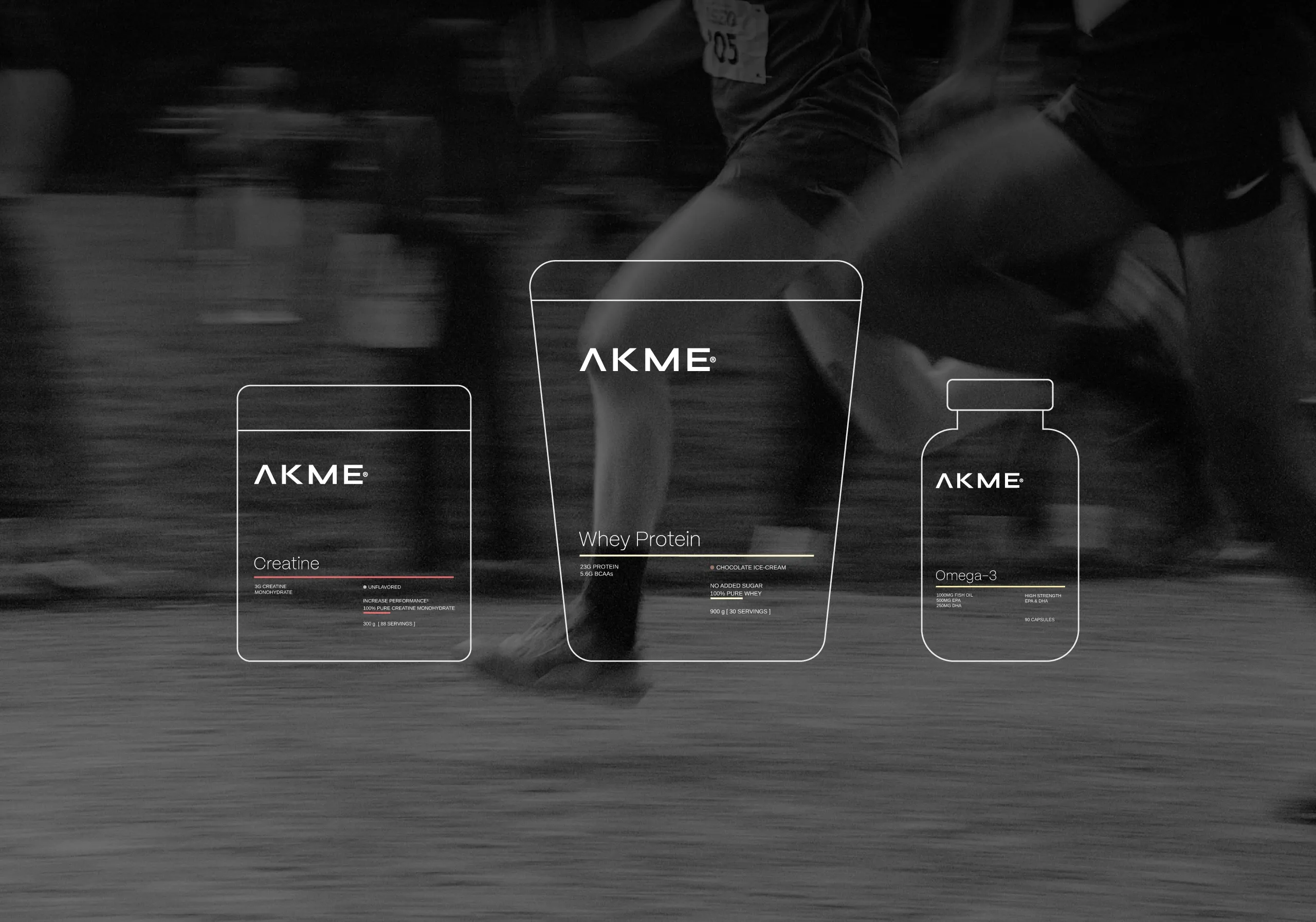 AKME Performance pack outlines with a runner
