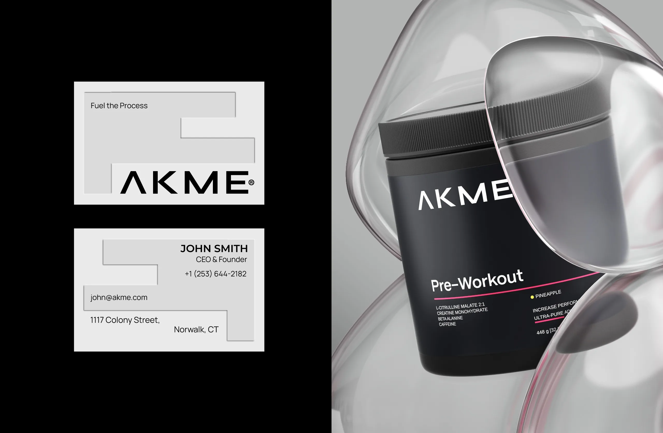 AKME Performance business card with a tub