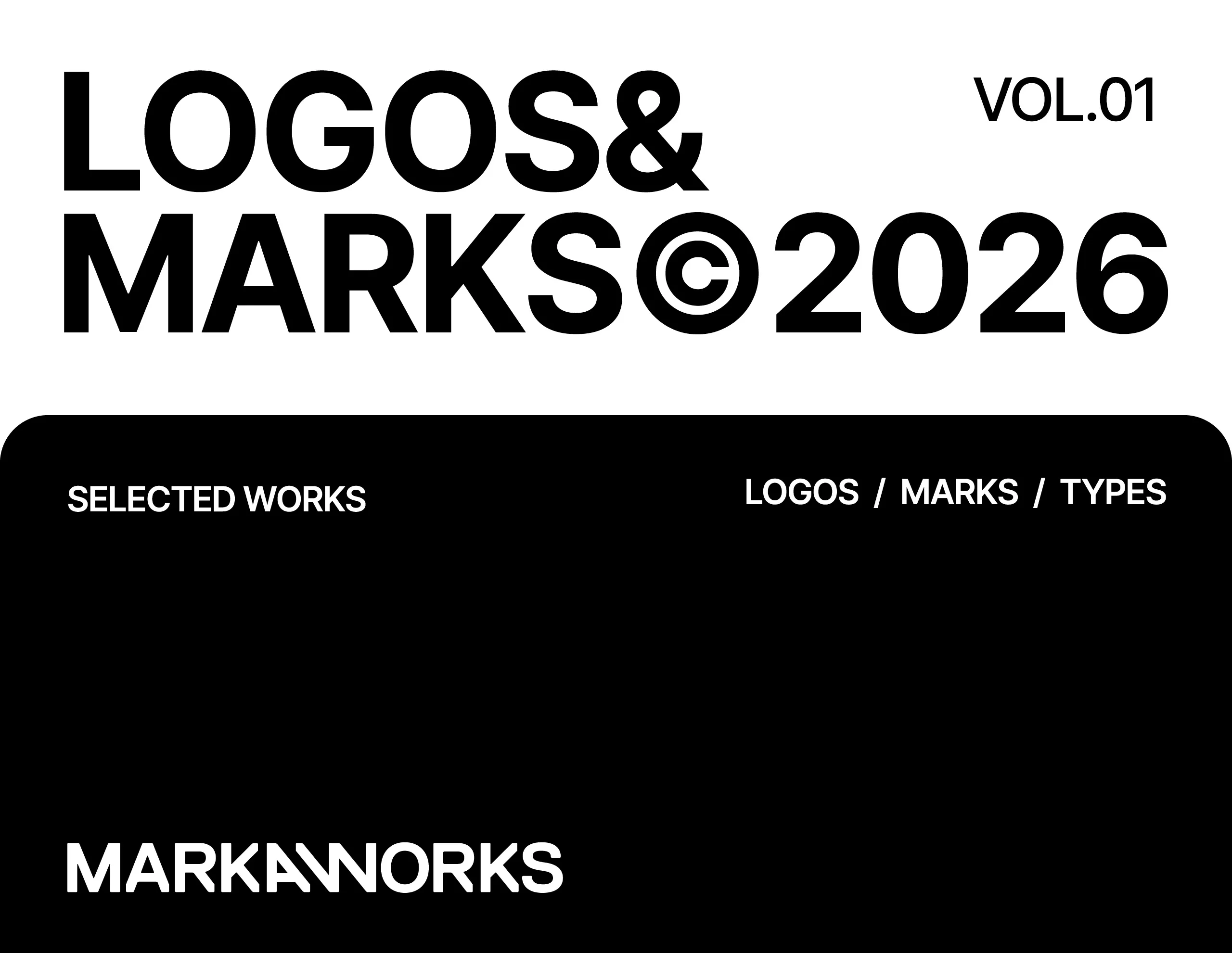 Logos & Marks 2026 logofolio cover by MarkaWorks