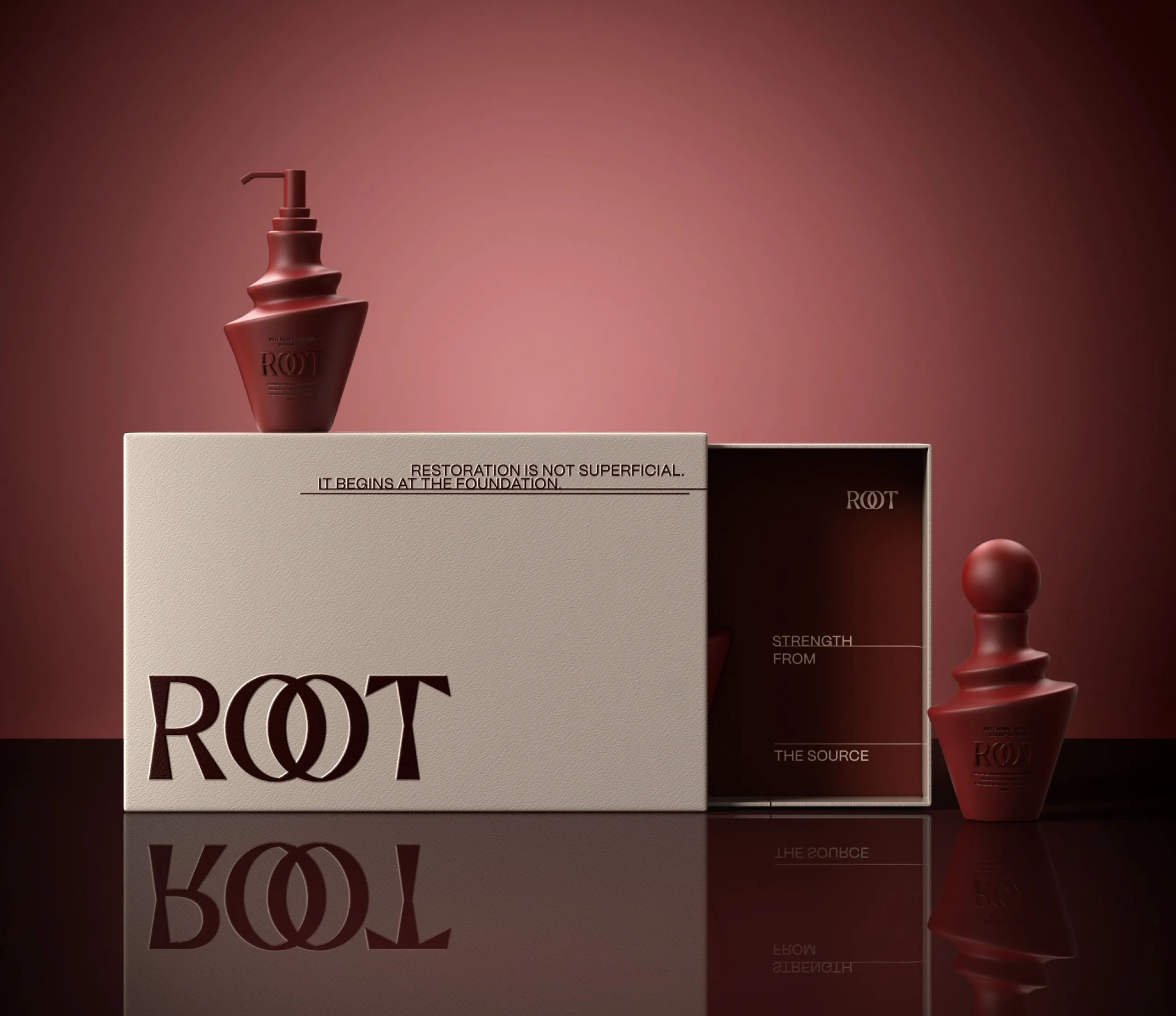 ROOT hair care packaging