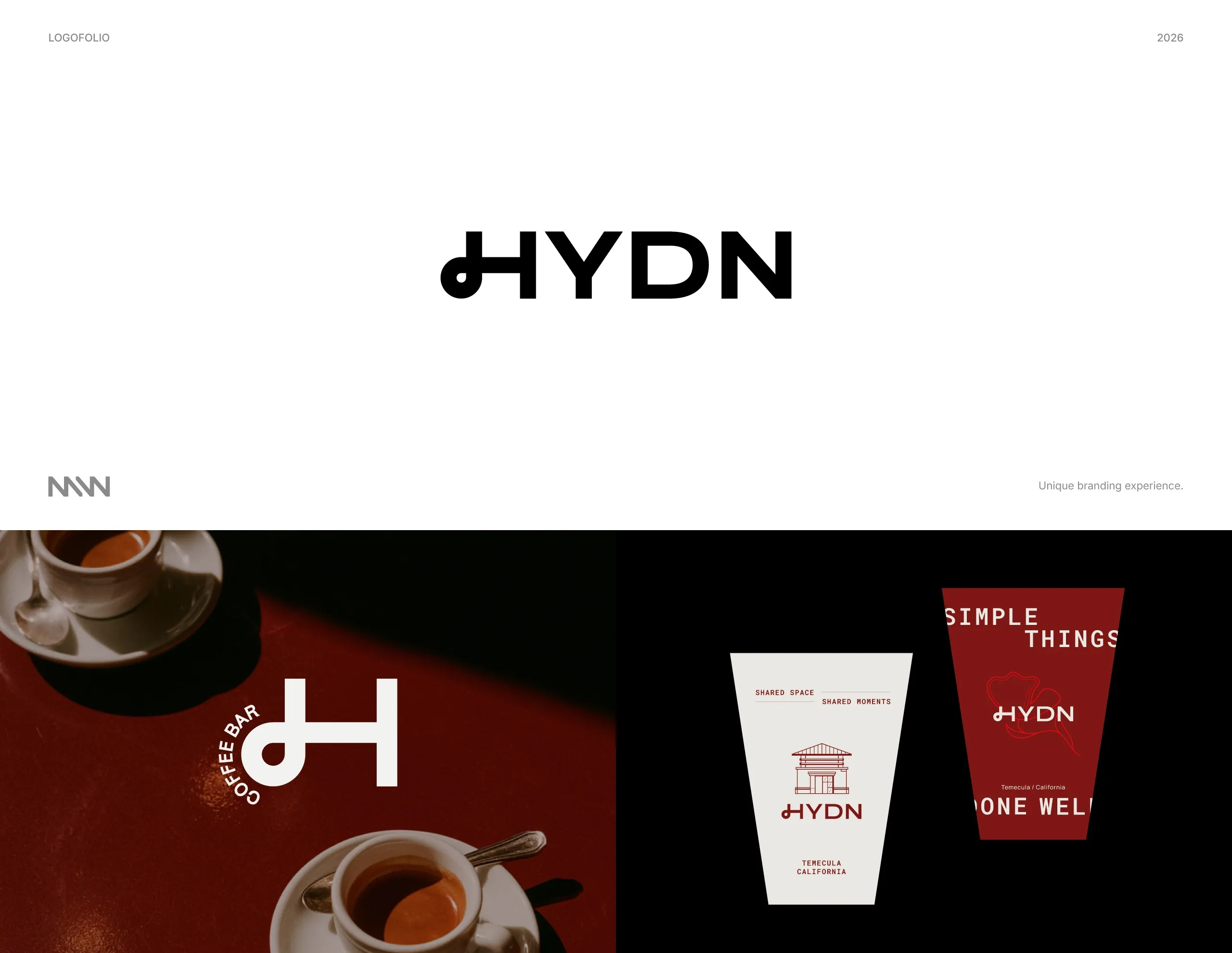 HYDN mark and logo application across brand materials