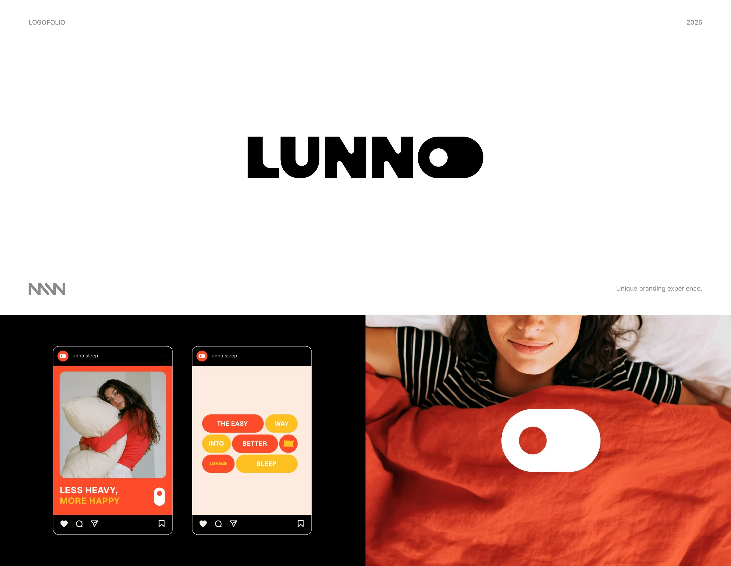 Lunno mark and logo application on lifestyle product packaging