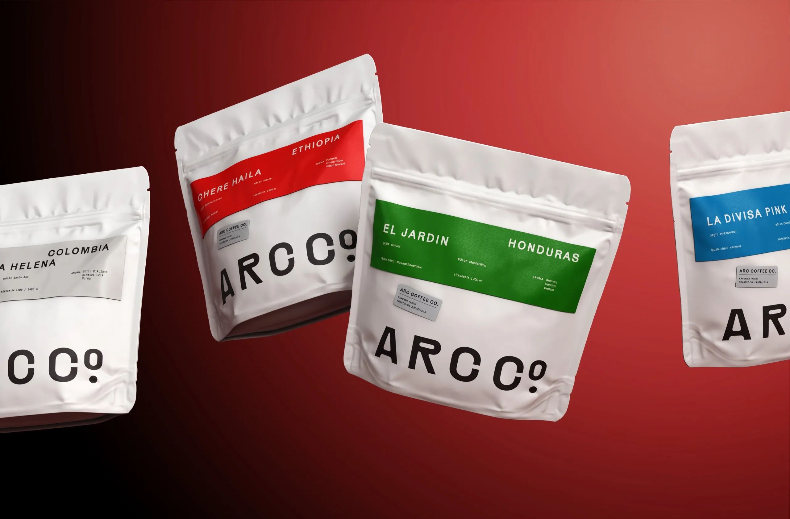 Arc Co Coffee Roastery packaging design
