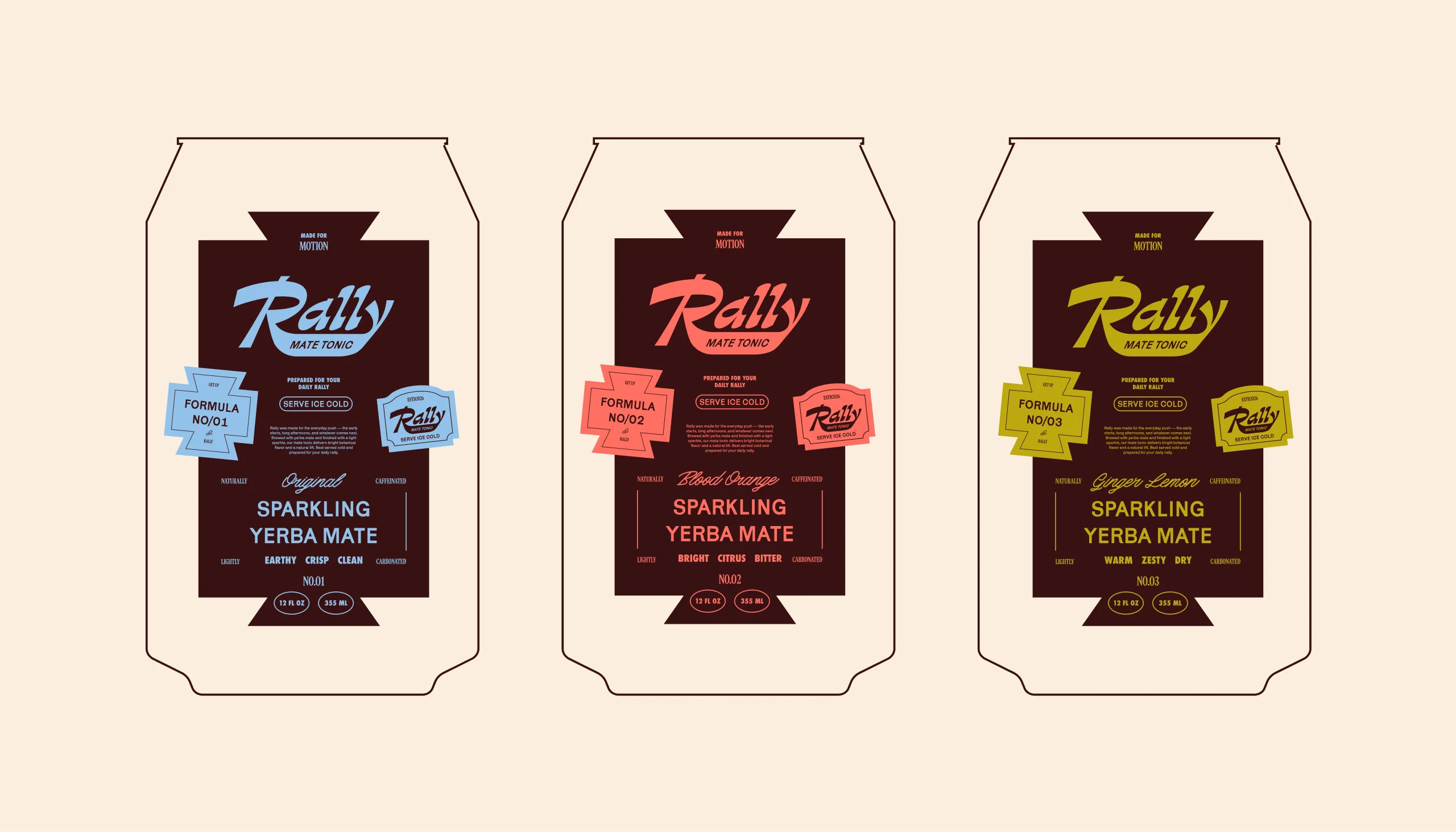 Rally packaging flat lay