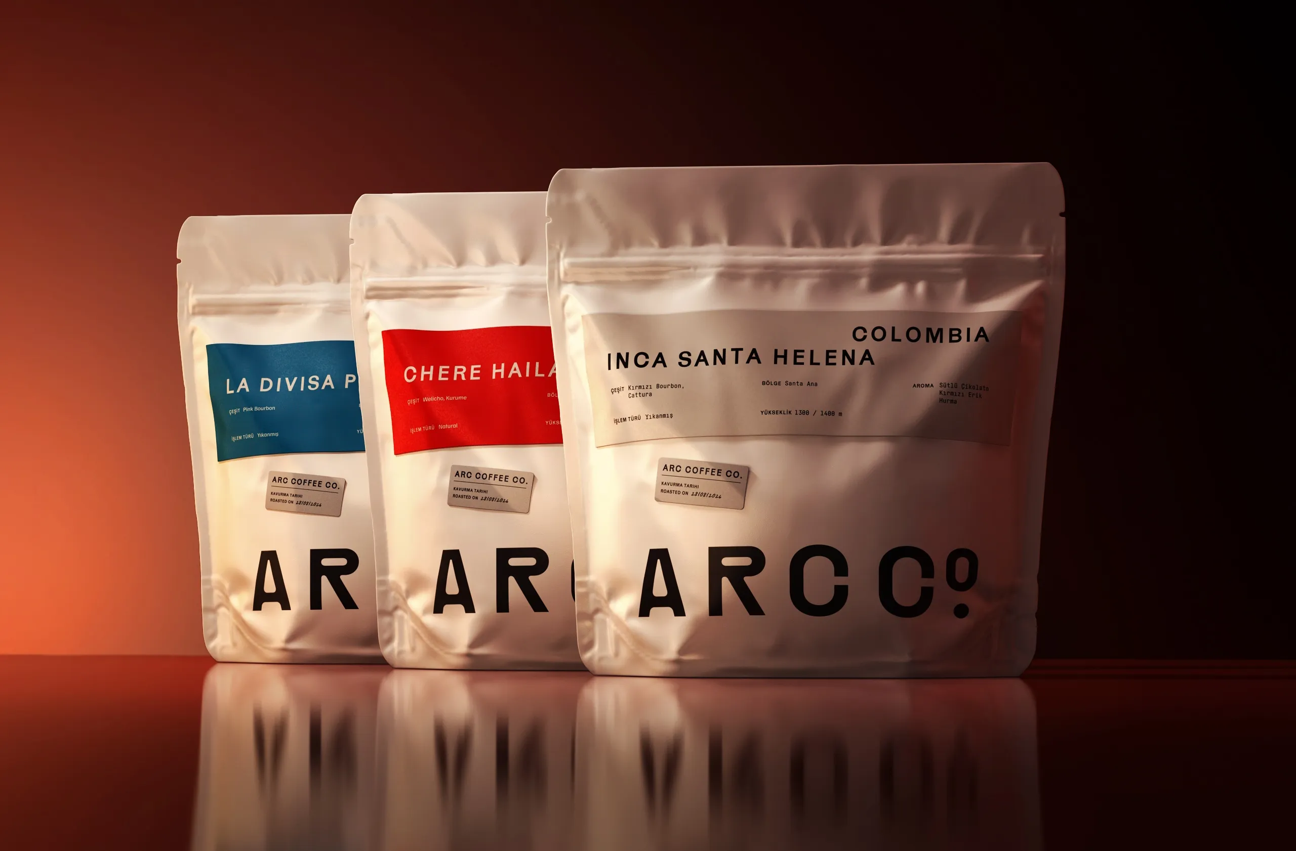 Arc Co Coffee Roastery packaging design