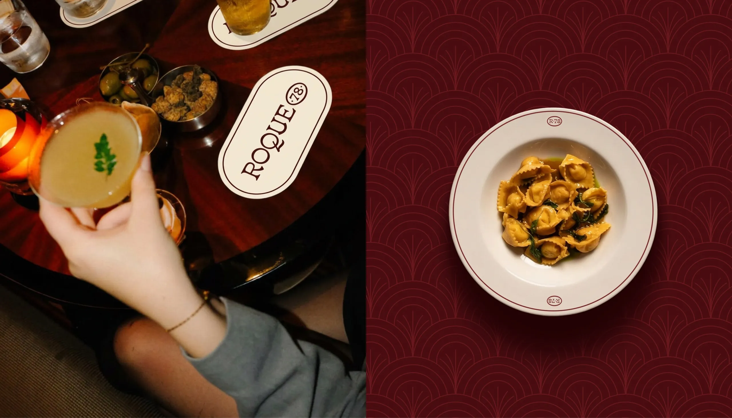 Roque 78 coaster and plate